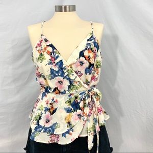 Ruffle Floral Tank Top NWT